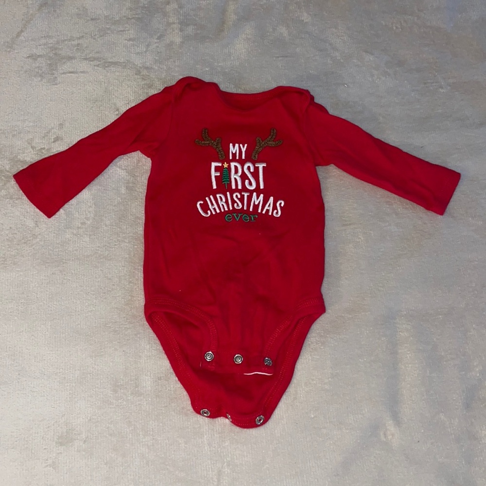 Carter's 3 Month My First Christmas Onsie